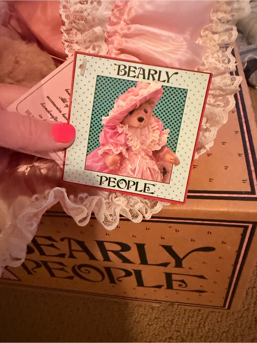 Victorian Pink Lace Teddy Bear in Frilly Dress
Mademoiselle Bridgette - Picture 3 of 5